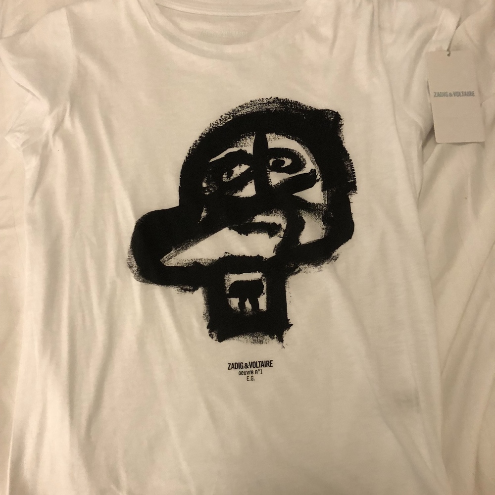 Zadig &Voltaire SOLD OUT Skull Peace Sign Tee NWT